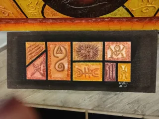 Tre quadri decorativi astratti