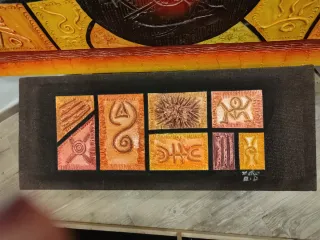 Tre quadri decorativi astratti