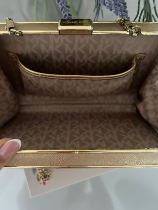 Bolso de mano y cadena Michael Kors dorado