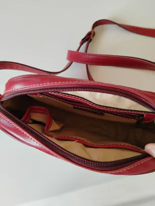 Bolso granate y monedero