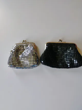 Bolso granate y monedero