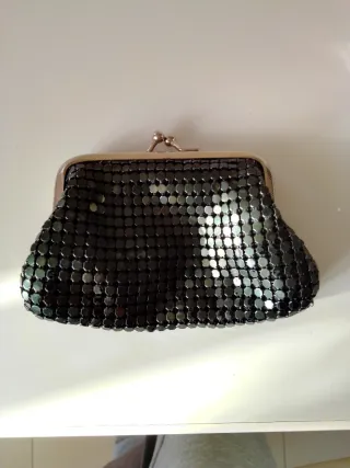 Bolso granate y monedero