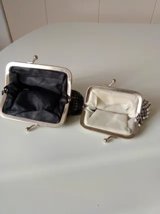 Bolso granate y monedero