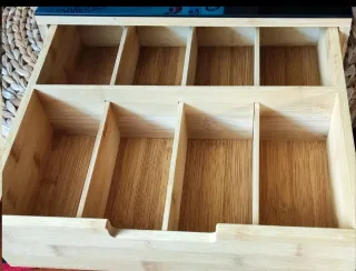 Organizzatore Ernesto in bambù e vetro