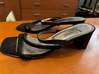 Sandalias Vermont tacón negro y plata