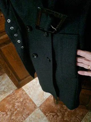 Abrigo cruzado Zara gris marengo