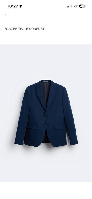 Traje Zara Azul Marino Hombre