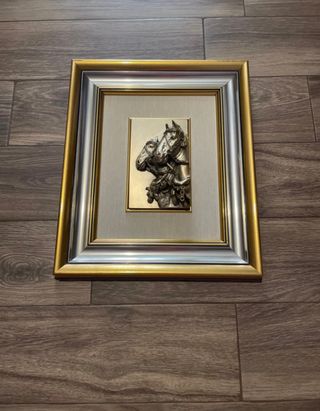Quadro cavalli argento