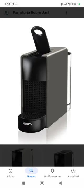 Cafetera Nespresso Essenza Mini Negra