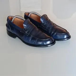 Mocassini Uomo Melluso Tg 43 Blu Made in Italy