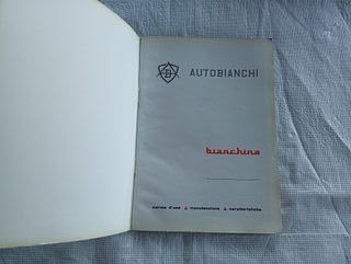 Autobianchi Bianchina Uso Manutenzione 1959 origin
