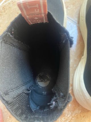 Botín escarpín mujer negro y blanco