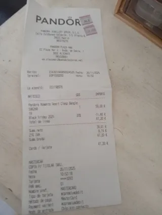 Pulsera Pandora Rígida Plata 20cm Con garantía