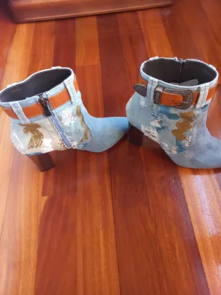 Botines vaqueros denim multicolor