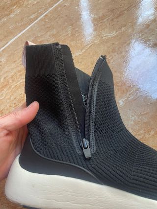 Botín calcetín negro mujer