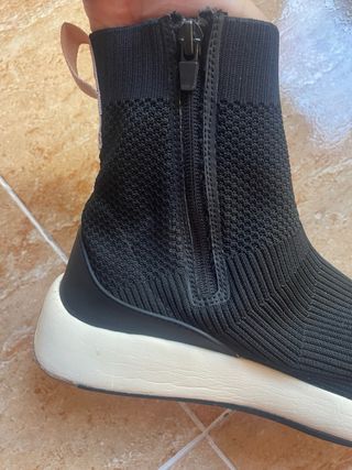 Botín calcetín negro mujer