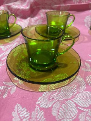 Set di 6 tazze da caffè Duralex in vetro verde