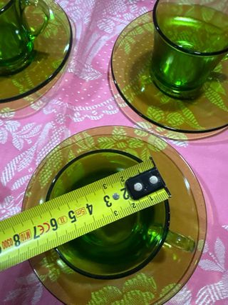 Set di 6 tazze da caffè Duralex in vetro verde