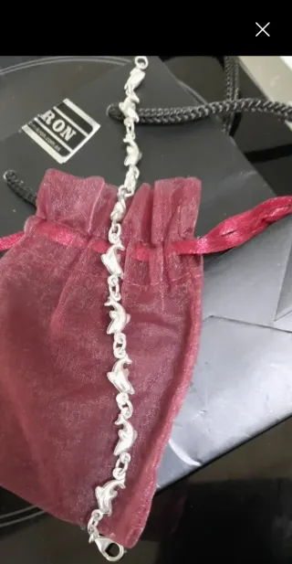 PULSERA PLATA OMICRON auténtica.