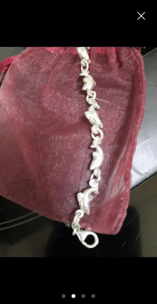 PULSERA PLATA OMICRON auténtica.