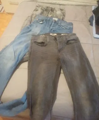 Lote 5 pantalones vaqueros ajustados talla 38