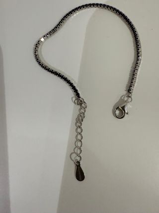 Pulsera Plata con Circonitas Negras