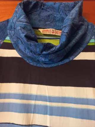 Vestido estampado cuello alto