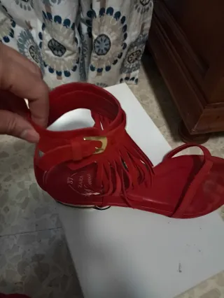 Sandalias Zara Rojas Talla 37