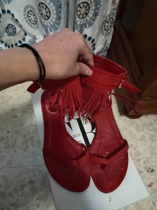 Sandalias Zara Rojas Talla 37