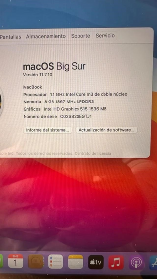 MacBook 2017 Rosa 12' 256GB 8GB RAM
