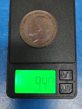 3 Monete Inglesi 1 Penny di Re Giorgio V