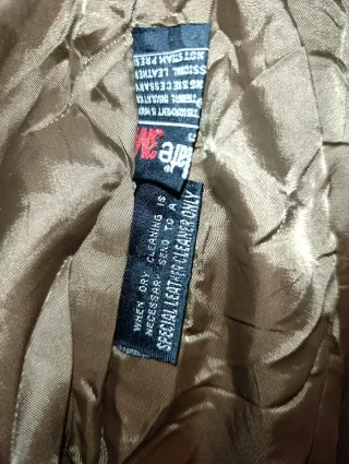 Trench vintage pelle marrone uomo XL