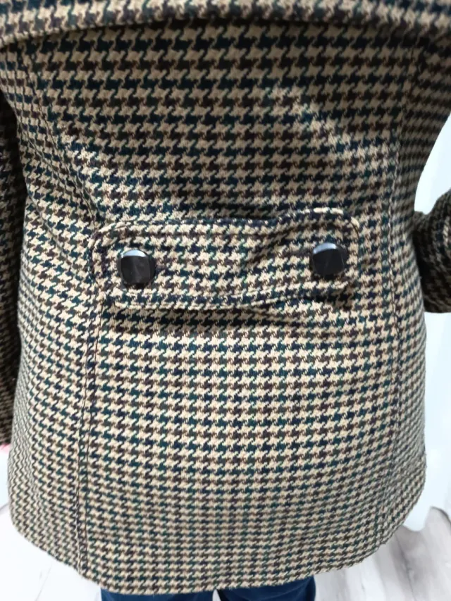 Abrigo cuadros Bershka Talla M