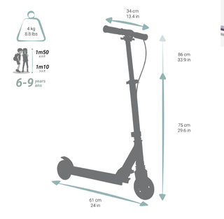Patinete Oxelo MID5 Morado infantil