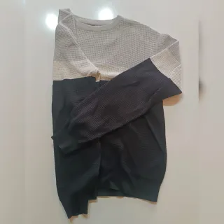 Maglione Terranova Grigio e Nero