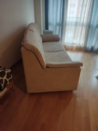 Divano a 2 posti beige 1,93 x 90