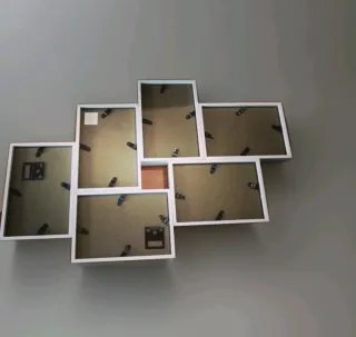 Cornice multipla in legno bianca