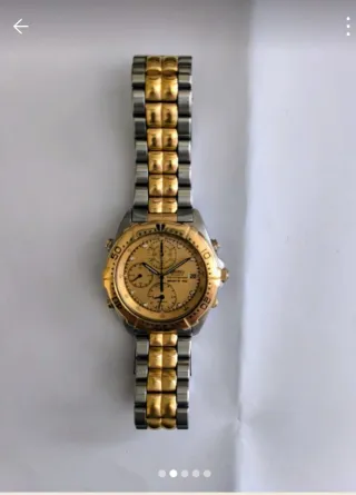 Reloj Seiko Cronógrafo Dorado y Plateado
