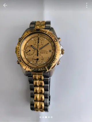 Reloj Seiko Cronógrafo Dorado y Plateado