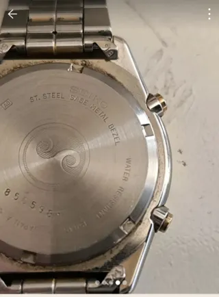 Reloj Seiko Cronógrafo Dorado y Plateado