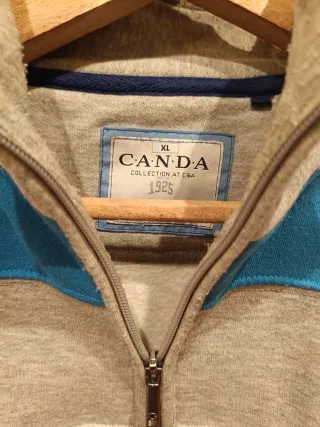 Sudadera hombre rayas azul gris negro