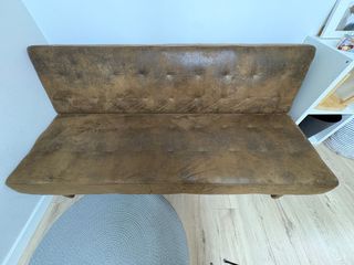 Divano letto 2 posti marrone