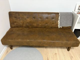 Divano letto 2 posti marrone