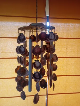 Móvil de viento conchas marinas