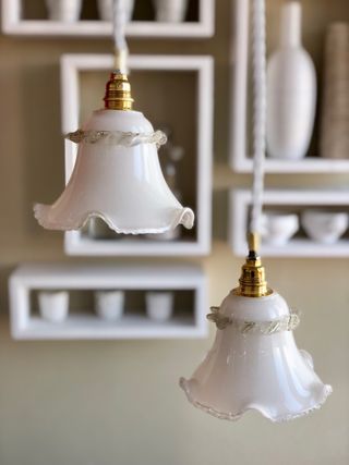 Coppia Lampade Sospensione Vintage