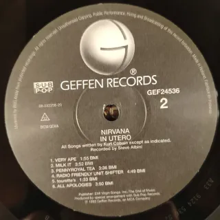 Vinilo Nirvana In Utero Indie