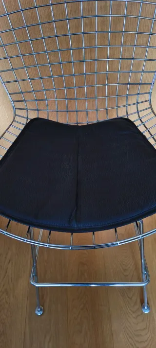 Pareja Taburetes Acero Inoxidable Negro