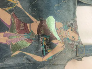 Bolso Custo Barcelona vaquero con dibujo