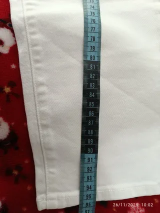 Pantalón Paige Blanco  en tallas grandes  33