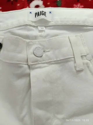 Pantalón Paige Blanco  en tallas grandes  33